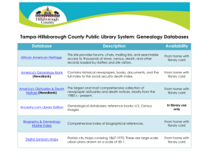 Genealogy Databases