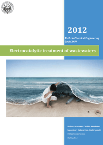 Electrocatalytic treatment of wastewaters