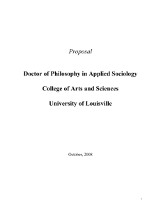 Proposal for PhD in Applied Sociology
