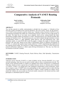 Comparative Analysis of VANET Routing Protocols