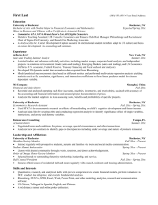 new resume template - University of Rochester