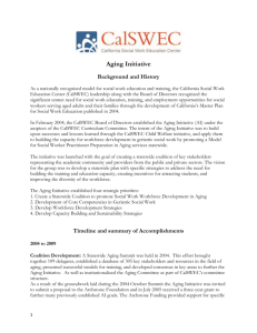 CalSWEC Aging Initiative History