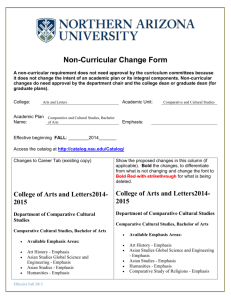 Comparative Cultural Studies - nau.edu