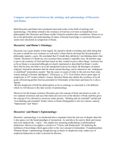 Descartes` and Hume`s Epistemology - IBA-S12-TF-of-IS