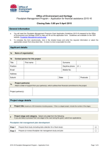 2014-15 Floodplain Management Program Application Form