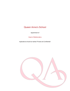 General information - Queen Anne`s School Caversham