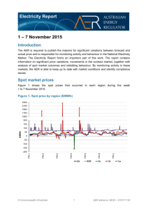 Electricity report 1 - 7 November 2015