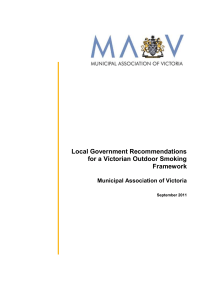Local government recommendations for a Victorian outdoor smoking