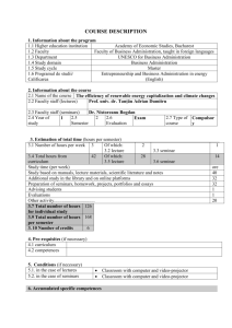 course description