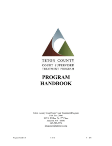 Teton County CSTP Program Handbook 9-1-2011