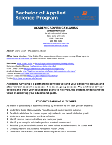 academic advising syllabus - Bachelor of Applied Science Program