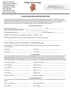 Vacant Building Registration Form