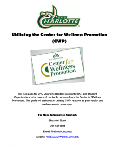 Utilizing the Center for Wellness Promotion (CWP)