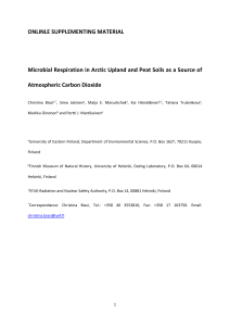 ONLINLE SUPPLEMENTING MATERIAL Microbial Respiration in