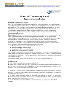 Transportation Policy - Morris Jeff Community School