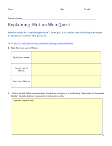What is meant by “explaining motion”?