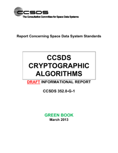 Algorithms Green Book v.13 - The CCSDS Collaborative Work