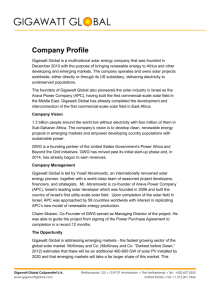 Company Profile - Gigawatt Global