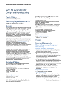 Master of Engineering in Design and Manufacturing