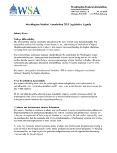 2015 Leg Agenda - Washington Student Association