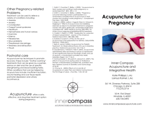 Acupuncture & Pregnancy - Inner Compass Acupuncture