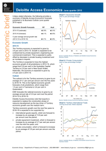 Deloitte Access Economics June quarter 2015