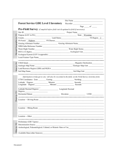 Forest Service GDE Level I Inventory Form ()