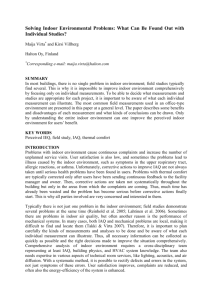 Methods of Analysing Indoor Air Quality