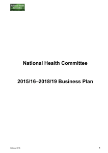 NHC Four Year Business Plan 2014/15 - 2017/18