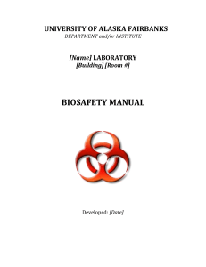 Biosafety Manual template - University of Alaska Fairbanks