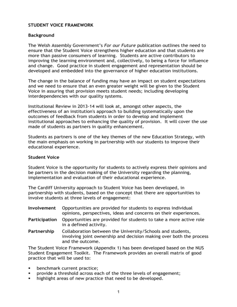 student voice research framework