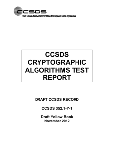 CCSDS Cryptographic Algorithms Test Report