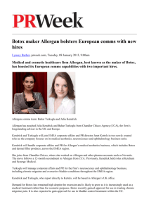 Botox maker Allergan bolsters European comms with new hires