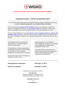 WGIKD Impulsion Grant Call 2014 - ERA-EDTA