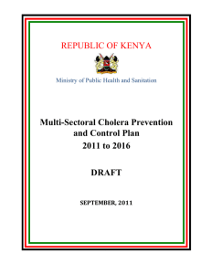 Multi-Sectoral Cholera Prevention and Control Plan 2011 to