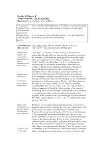 Module C, Elective 2 Sample response: The Art of Travel Response