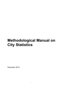 Methodological Manual on City Statistics