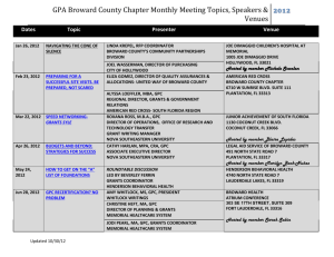 GPA Broward County Chapter Monthly Meeting Topics, Speakers