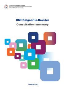 Kalgoorlie-Boulder Consultation summary