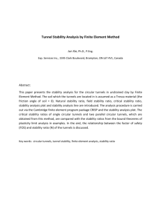 Tunnel Stability Analysis by Finite Element Method