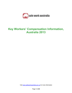 Key Workers` Compensation Information, Australia 2013