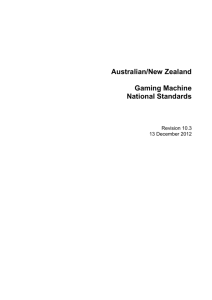 Australian/New Zealand Gaming Machine National Standards