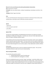 Minutes from the second Rosaceae Gene Naming Standardization