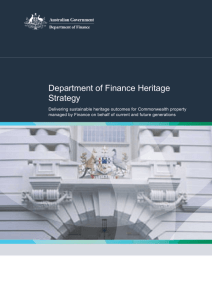 Department of Finance Heritage Strategy