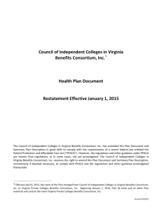 CICV Health Plan Document 2015