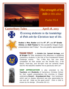 April 18, 2013 - Canterbury Christian School
