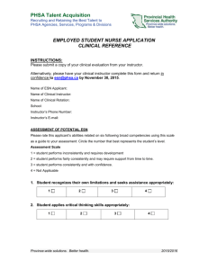 ESN Clinical Reference Form
