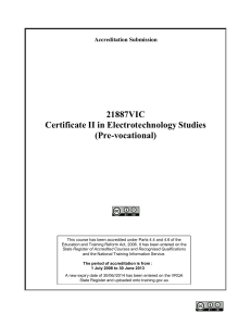 Certificate II in Electrotechnology Studies (Pre