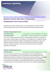 Employment Law Courses 2016