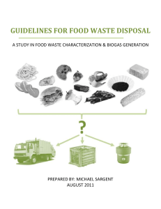 GUIDELINES FOR FOOD WASTE DISPOSAL